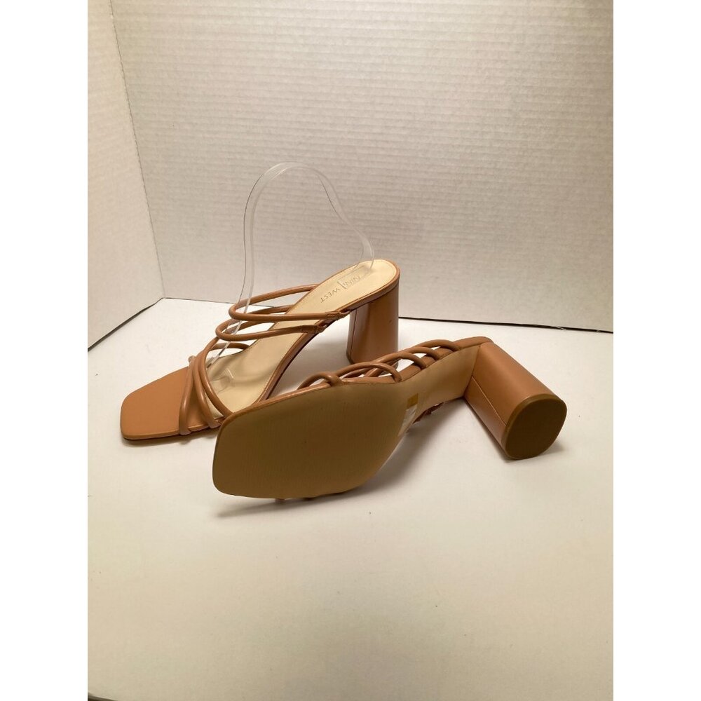 Nine West Girlie Women's Strappy Nude Sandal Heel s Sz 11 - Picture 8 of 8